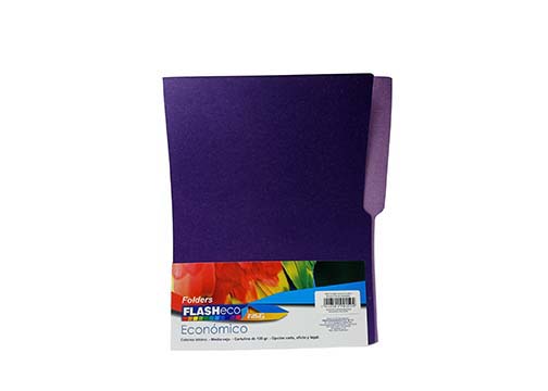 FOLDER FLASHFILE BITONO VIOLETA T/C PAQ. DE 50 UND EN BOLSA 135G